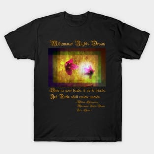 marriage of Titania; Salmon berry floral duet T-Shirt